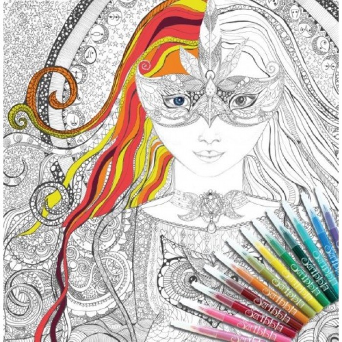 ColourAway 'Magician's Daughter' Colouring In Poster Kit