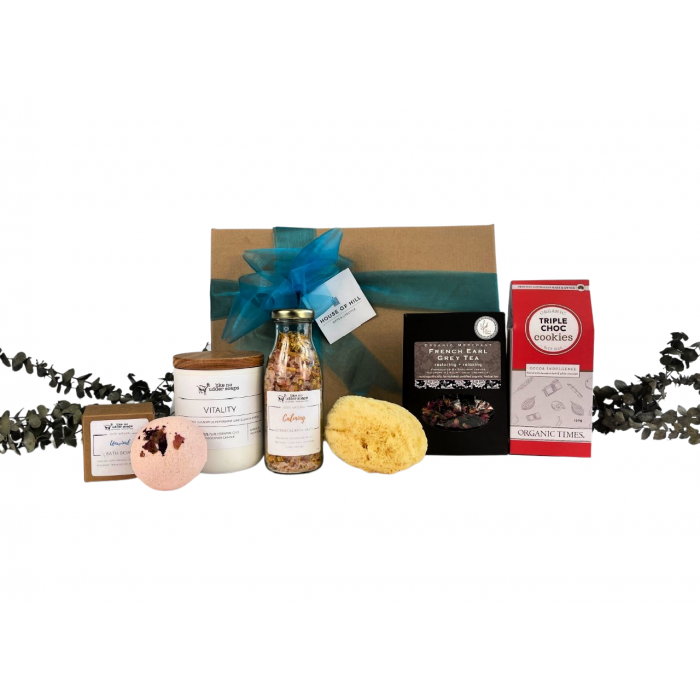 Organic Pamper Hamper with Tea & Cookies