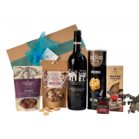 Organic Premium Red Wine & Savoury Treats Gift Hamper