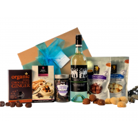 Organic Premium White Wine & Sweet Treats Gift Hamper