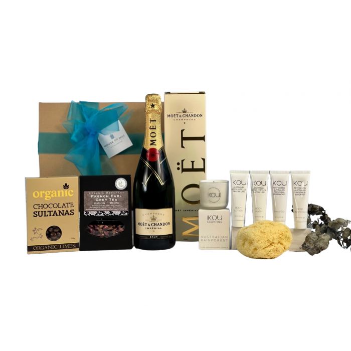 Pamper Hamper with Champagne & Natural Bath Products