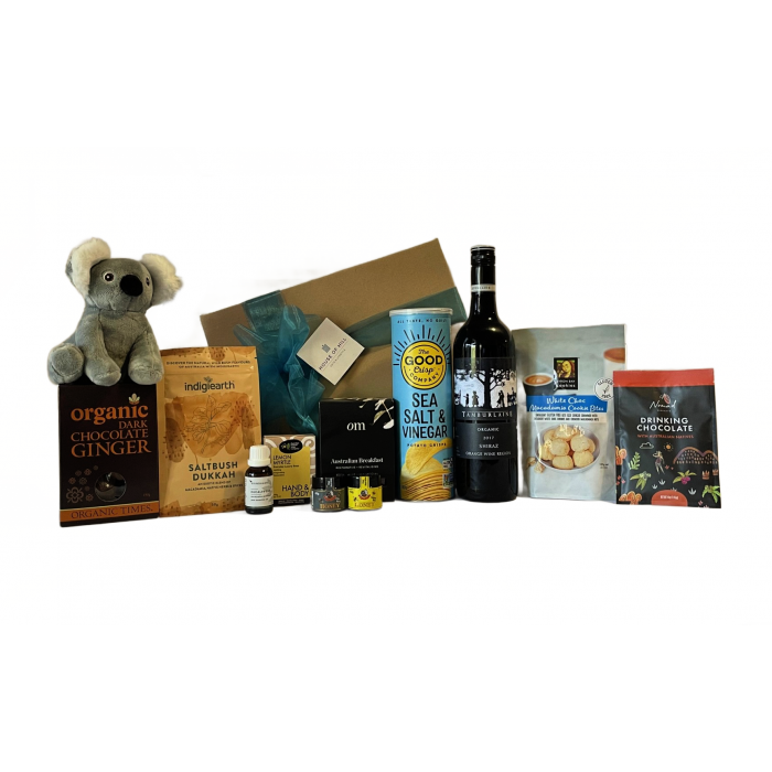 Australiana Hamper with Organic Wine