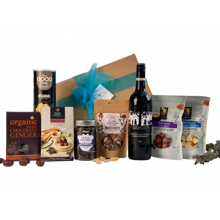 Premium Food & Organic Red Wine Gift Hamper (Medium)