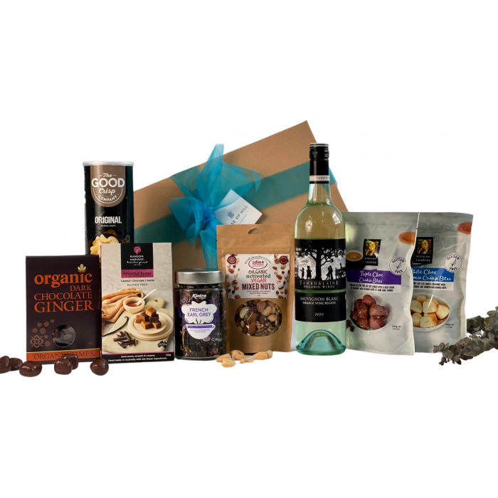 Premium Food & Organic White Wine Gift Hamper (Medium)
