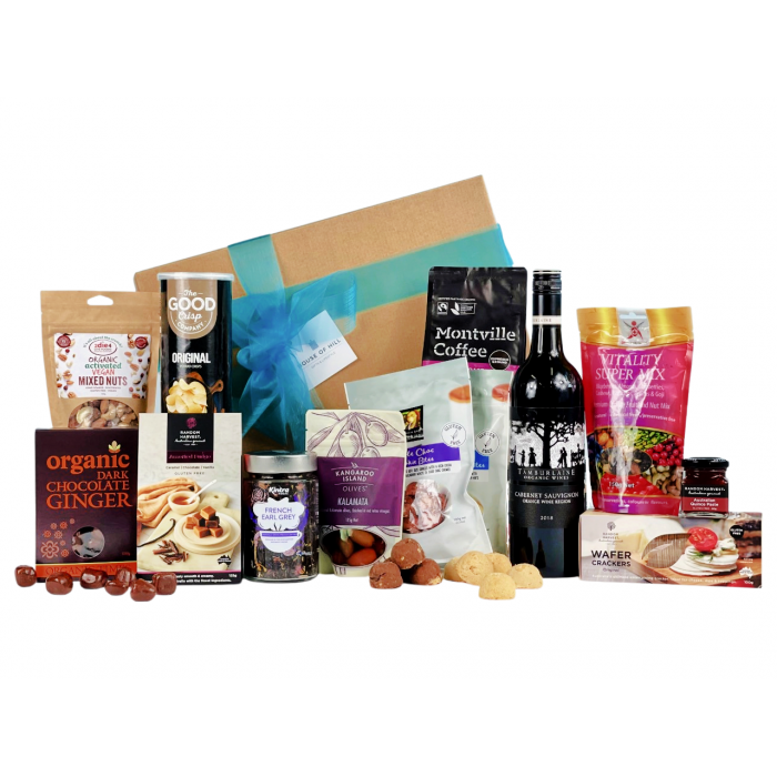 Premium Food & Organic Wine Gift Hamper (Large)
