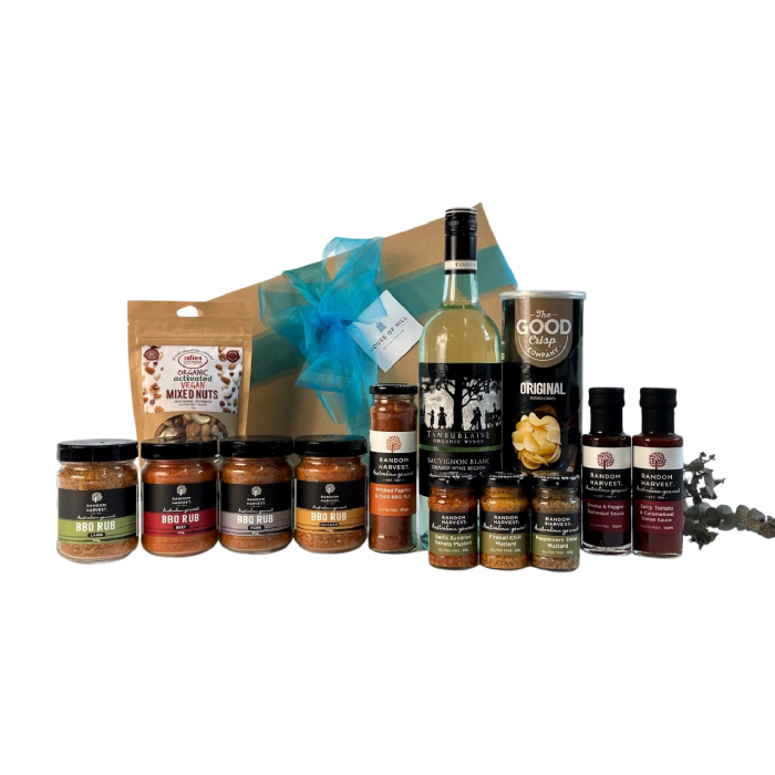 Organic Premium White Wine & BBQ Gift Hamper (Large)