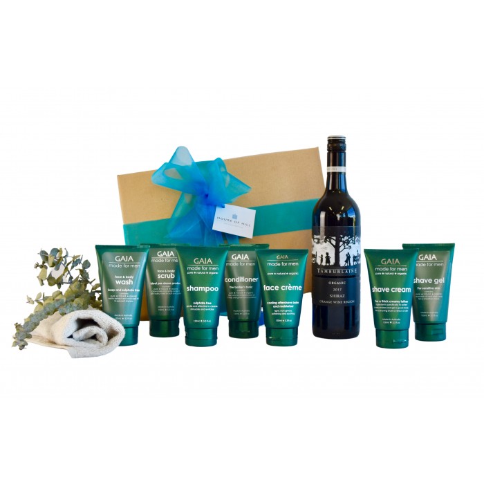 Men's Pamper Pack with Organic Wine