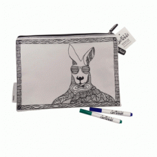 Scribbla Colouring in Pencilcase and Fabric Pen Set 'Kangaroo'